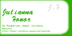 julianna homor business card